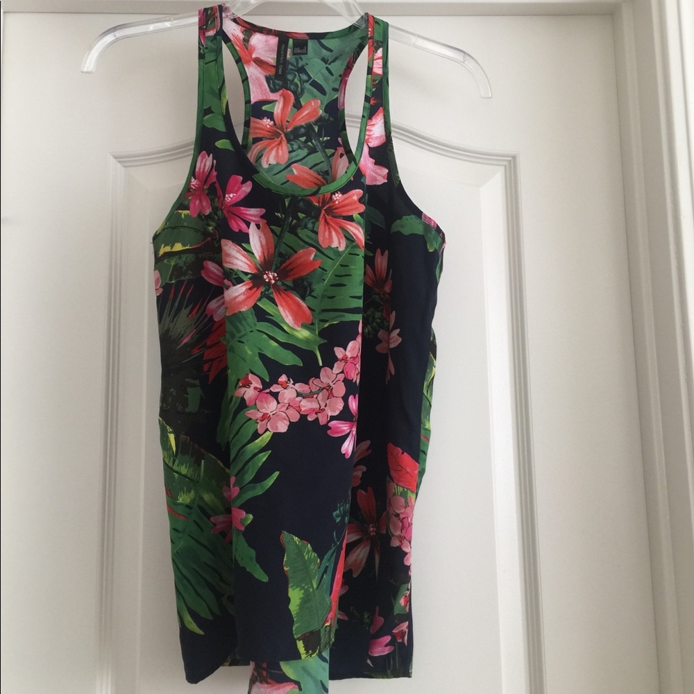 Tropical print tank top